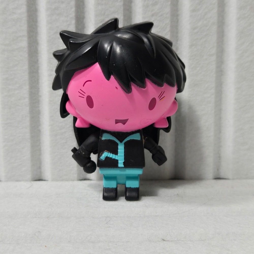 American Idol McDonalds Happy Meal Toy Pink Face‎ Black Hair Figure Microphone